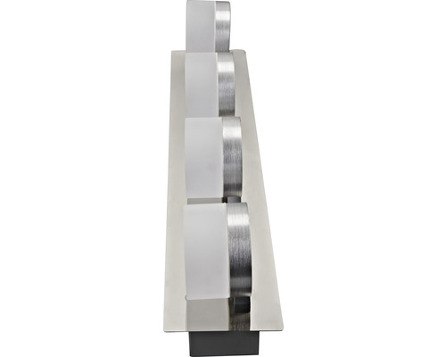 Applique murale avec quatre lumières en métal et en verre