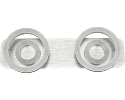 Porte-serviettes double avec bras de support en forme d''anneau