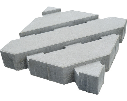 Pavé carré Novator Diagonal HydroFuga gris 40 x 40 x 8 cm