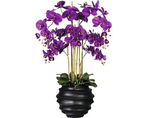 Plante artificielle Phalaenopsis h 95 cm violet