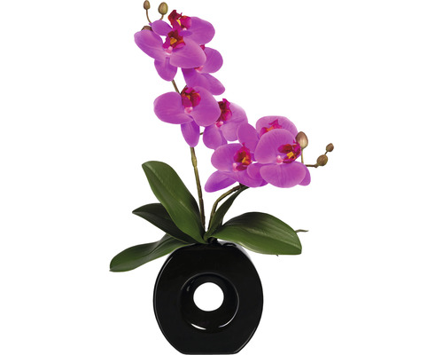 Plante artificielle Phalaenopsis h 35 cm violet