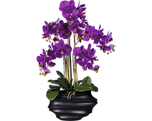Plante artificielle Phalenopsis h 75 cm violet