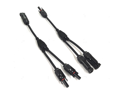 Deux connecteurs en Y pour câbles solaires