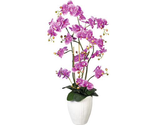 Plante artificielle orchidée h 110 cm violet