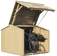 Garage, Bikebox, Fahrradgarage Outdoor Life inkl. Fussboden 152,7 x 203,5 cm natur-thumb-3