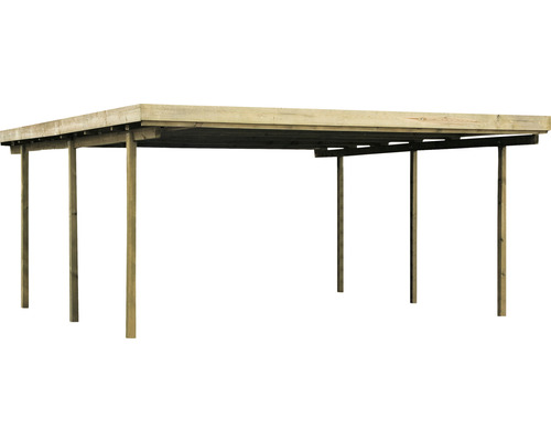 Carport en bois avec poteaux