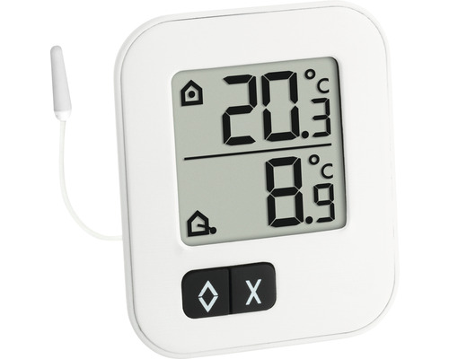 Thermomètre numérique intérieur-extérieur TFA MOXX, pile incl