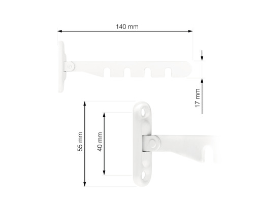 Dessin technique d''un crochet pivotant avec dimensions