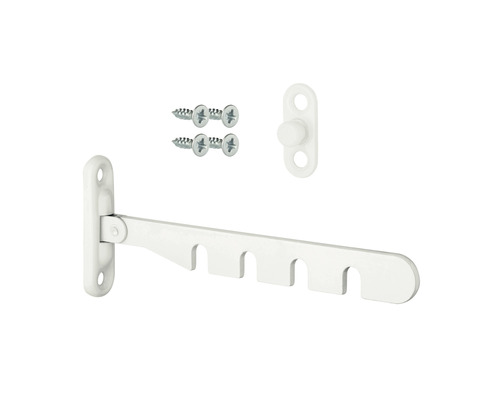 Porte-serviettes rabattable en métal avec matériel de fixation