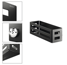 Schwarzer Duschkorb zur Wandmontage