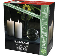 Logo Konstsmide avec deux bougies LED pour l''intérieur