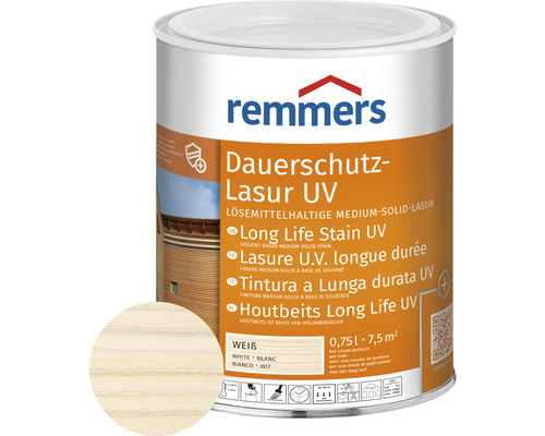 Lasure de protection anti-UV longue durée Remmers blanc 750 ml