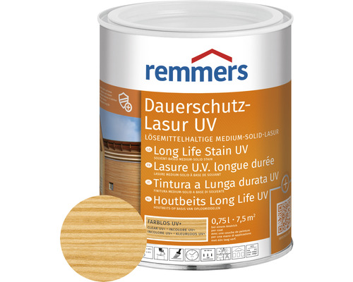 Lasure de protection anti-UV longue durée Remmers incolore 750 ml