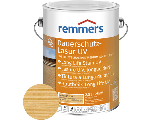 Lasure de protection anti-UV longue durée Remmers incolore 2.5 l