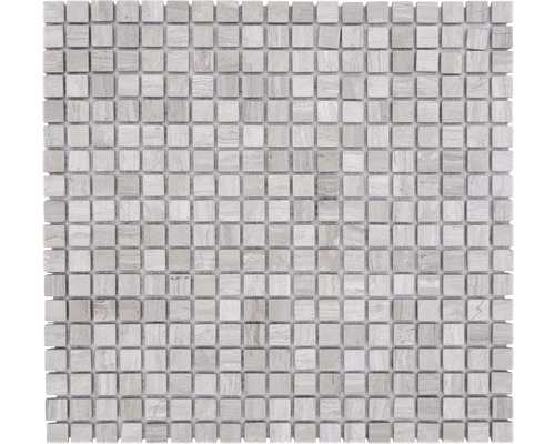 Mosaïque en pierre naturelle MOS 15/2012 carré marbre gris 30,5x32,2cm