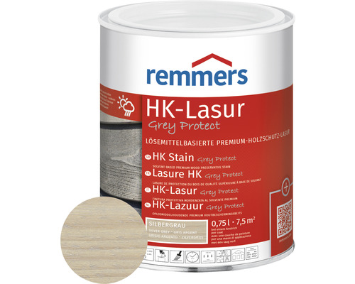 Lasure HK Remmers gris argent 750 ml