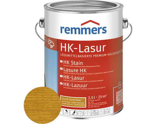 Lasure HK Remmers chêne rustique 2.5 l