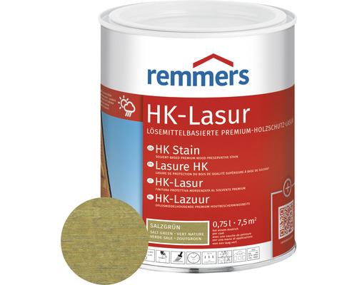 Lasure HK Remmers vert gris 750 ml