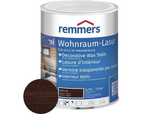 Lasure pour espace d'habitation Remmers moka 750 ml Remmers Lasure d''intérieur pour bois, teinte Mocca