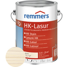 Remmers HK-Lasur Lasure de protection du bois en couleur Blanc, boîte de 2,5 litres