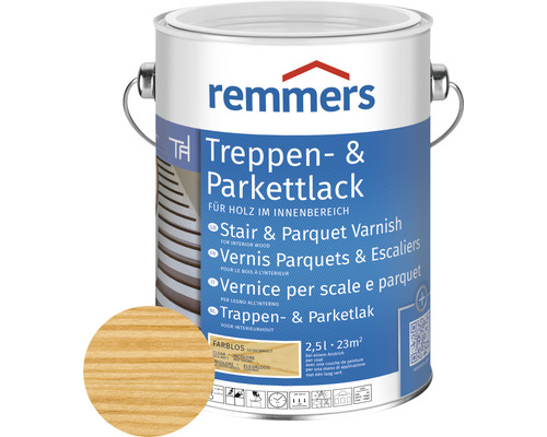 Remmers Treppen- und Parkettlack seidenmatt farblos 2.5 l Remmers Treppen- und Parkettlack Dose 2,5 Liter