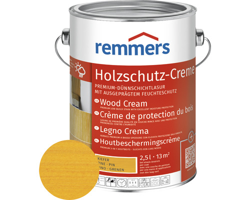 Remmers Holzschutzcreme Kiefer 2.5 l Remmers Holzschutz-Creme Kiefer in einer Dose mit 2,5 Litern Inhalt