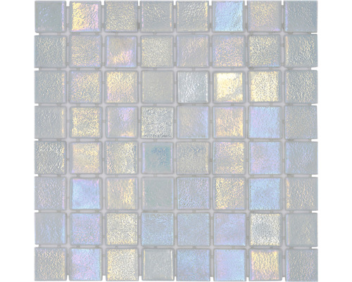 Glasmosaik VP55384PUR Quadrat ECO Shell MYSTIC 38 PUR 31,6x31,6cm