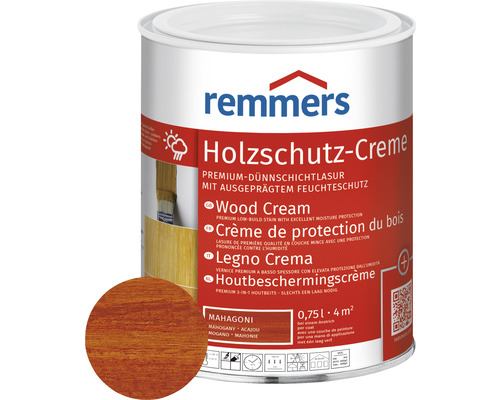 Crème de protection du bois Remmers acajou 750 ml