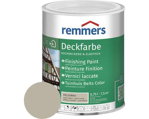 Peinture couvrante pour bois Remmers gris clair 750 ml