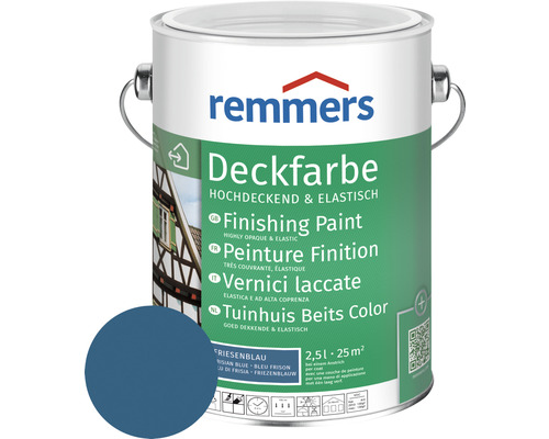 Peinture couvrante pour bois Remmers bleu frise 2.5 l Remmers peinture couvrante bleu frison, pot de 2,5 litres