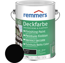 Remmers peinture de finition noire en bidon de 2,5 litres, adaptée pour 25 mètres carrés