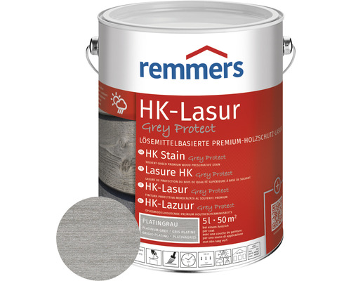 Lasure HK Remmers gris platine 5 L