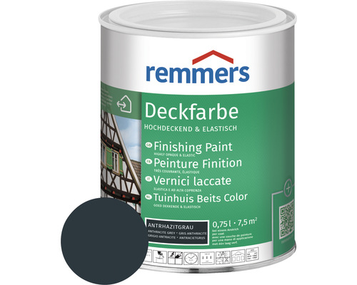 Remmers Deckfarbe Holzfarbe anthrazitgrau 750 ml