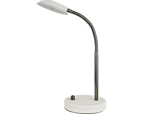 FLAIR Lampe de table LED métal 6W 580 lm 3000 K blanc chaud h 387 mm Persei noir/blanc/chrome