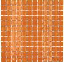 Mosaïque de verre VP25820PUR carré ECO LISOS orange 25 PUR 31,6x31,6cm