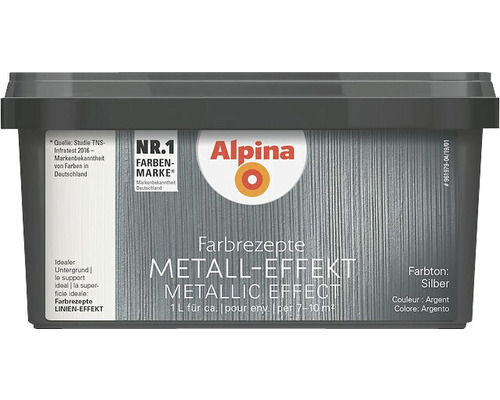 Alpina Farbrezepte Effektlasur Metall-Effekt silber 1 l