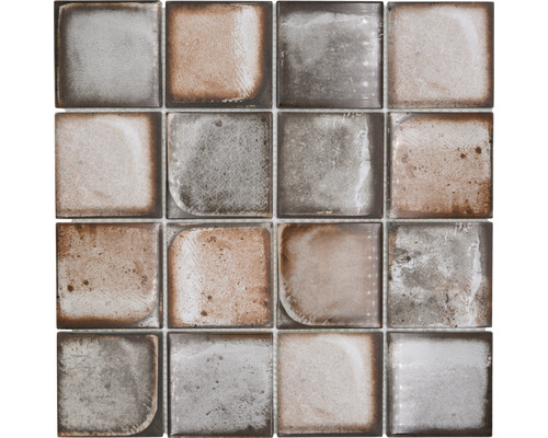 Mosaïque de verre XCM CS08 carré Crystal Cement Style mix grey/beige 29,8x29,8cm