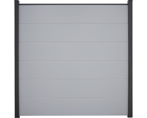 Élément principal GroJa BasicLine système d'enfichage sans poteaux 180 x 180 cm gris argent