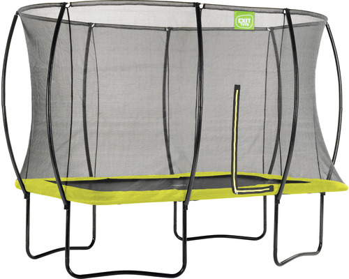 Trampoline de jardin rectangulaire avec filet de sécurité