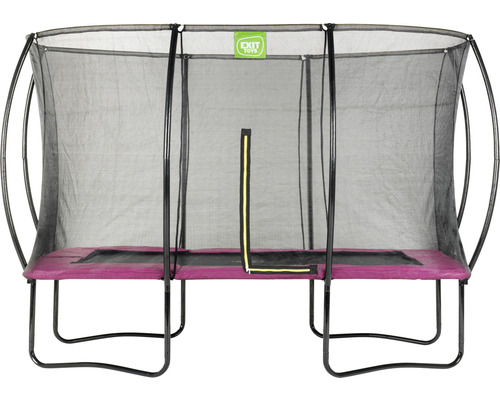 Trampoline EXIT Silhouette avec filet de sécurité 244x366 cm rose