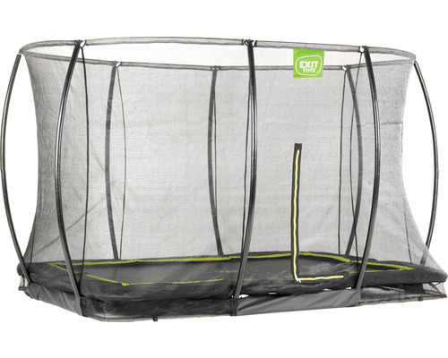 Trampoline de jardin rectangulaire avec filet de sécurité