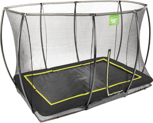 Trampoline de jardin rectangulaire avec filet de sécurité