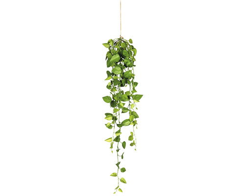 Plante artificielle philodendron suspendu h 95 cm vert