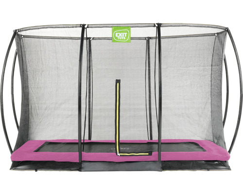 Trampoline de jardin rectangulaire avec filet de sécurité
