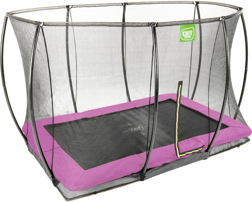 Trampoline de jardin rectangulaire avec filet de sécurité