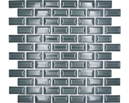 Mosaïque céramique CBG 116 Brick Bond Diamond uni vert 30x30cm Mosaïque de forme rectangulaire