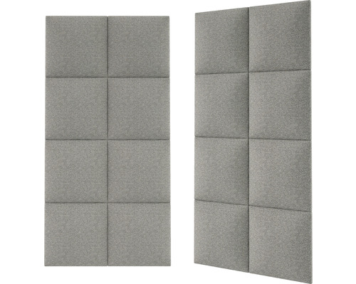 Deux panneaux d''insonorisation à motifs carrés