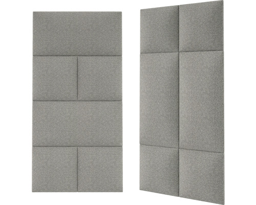 Deux panneaux muraux d''insonorisation recouverts de tissu