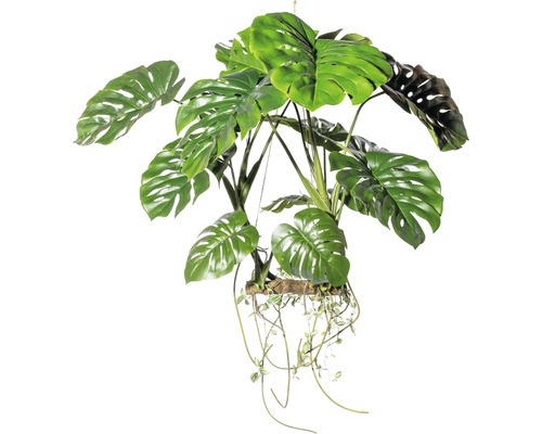 Kunstpflanze Splitphilodendron H 100 cm grün