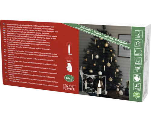 Boîte de bougies LED sans fil avec télécommande et minuterie